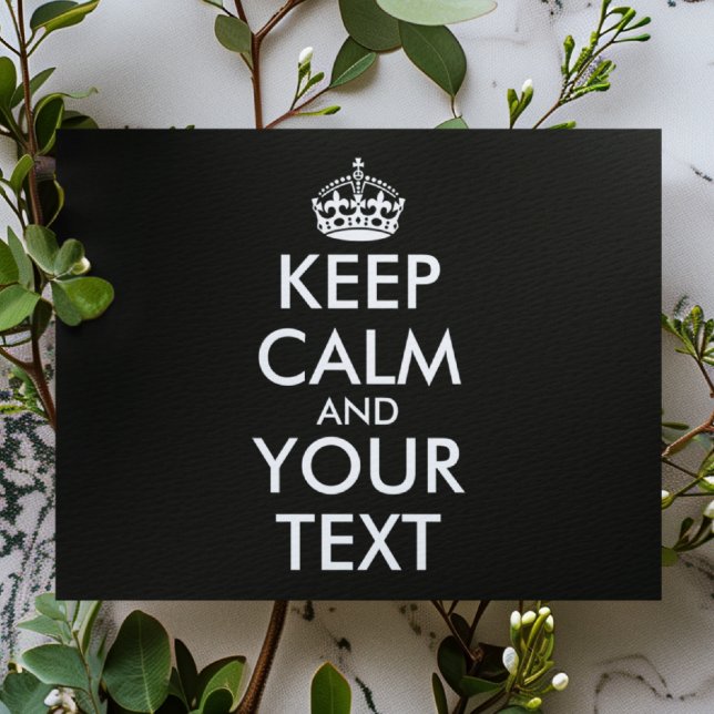 Carte Postale Restez calme et continuez - Créez votre propre (Créateur téléchargé)