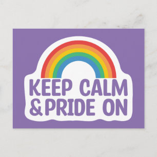 Carte Postale Restez Calme Et Fiez-Vous Mois Gay pride