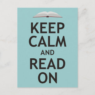 Carte Postale Restez calme et lisez sur