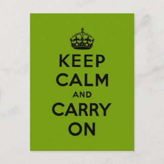 Carte Postale restez calme et poursuivez Original