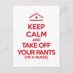 Carte Postale Restez calme et retirez vos pantalons