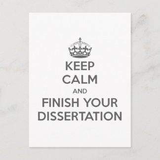 Carte Postale Restez calme et terminez votre dissertation