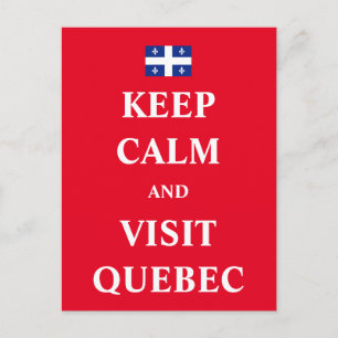 Carte Postale Restez calme et visitez Québec