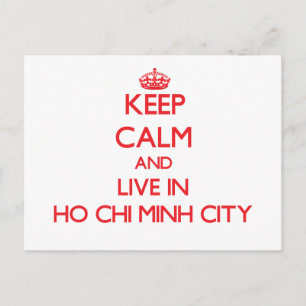 Carte Postale Restez calme et vivez à Ho Chi Minh-Ville