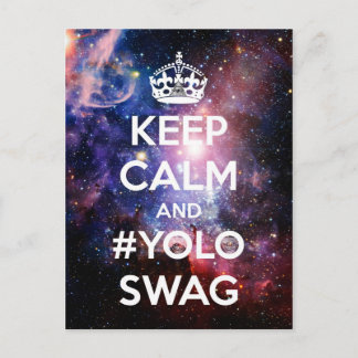 Carte Postale Restez calme et #yoloswag