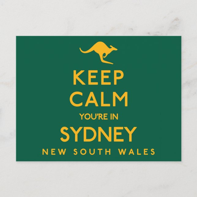 Carte Postale Restez calme Vous êtes à Sydney ! (Devant)
