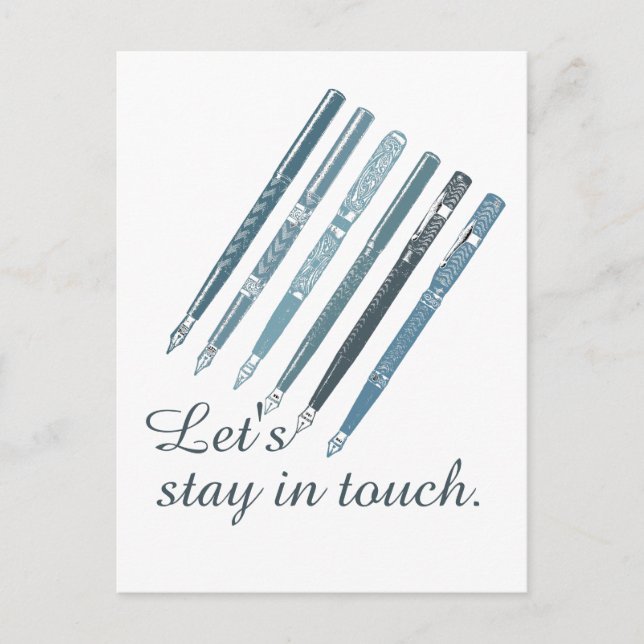 Carte Postale Restez en contact avec l'illustration personnalisé (Devant)