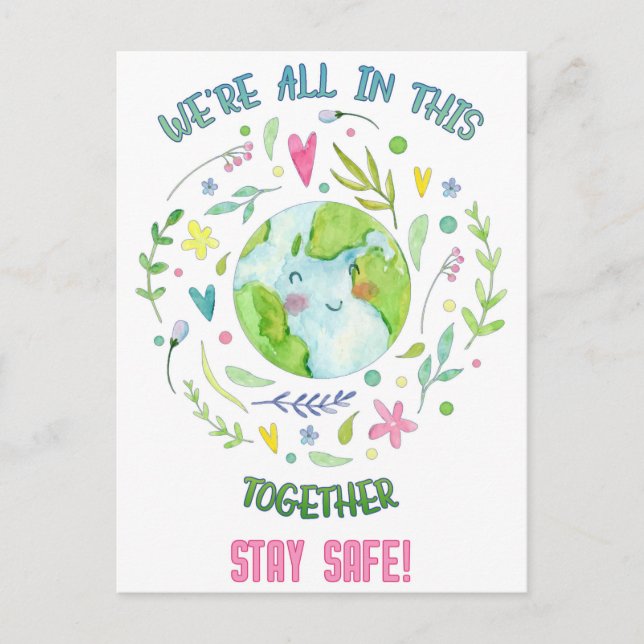 Carte Postale Restez en sécurité ! (Devant)