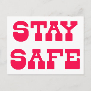 Carte Postale Restez en sécurité ! Virus Corona - Encouragement