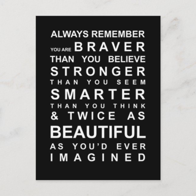 Carte Postale Restez intelligent (Devant)