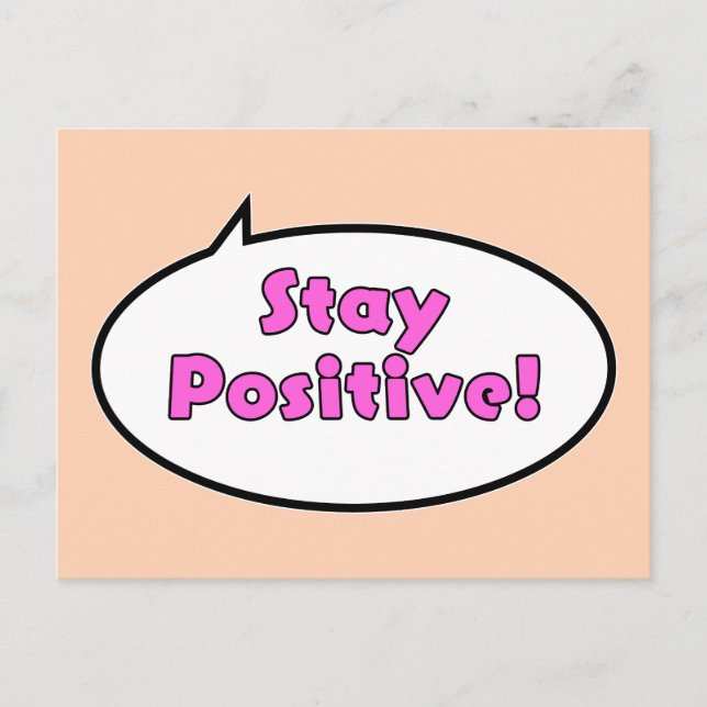 Carte Postale Restez Positif ! (Devant)