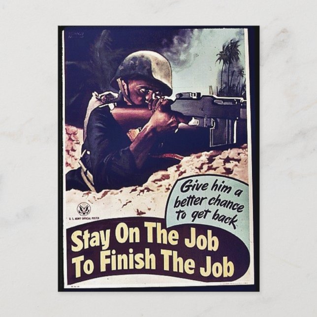 Carte Postale Restez Sur Le Travail Pour Terminer Le Travail (Devant)
