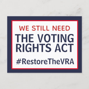 Carte Postale Restore the Voting Rights Act Postcard