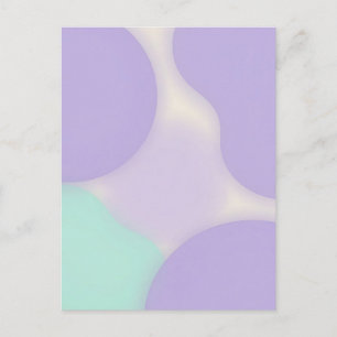 Carte Postale Résumé Abstrait Organique Tache Lavande Pastel