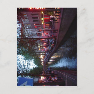 Carte Postale Résumé Espa? ol : Calle del barrio Rojo de Amsterd