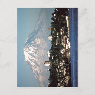 Carte Postale Résumé Mont Rainier sur Tacoma, Washington, États-