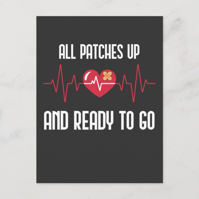 Carte Postale Rétablissement après chirurgie cardiaque Pontage R (Devant)