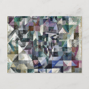 Carte Postale Retarder la fenêtre de peinture Abstraite de l'art