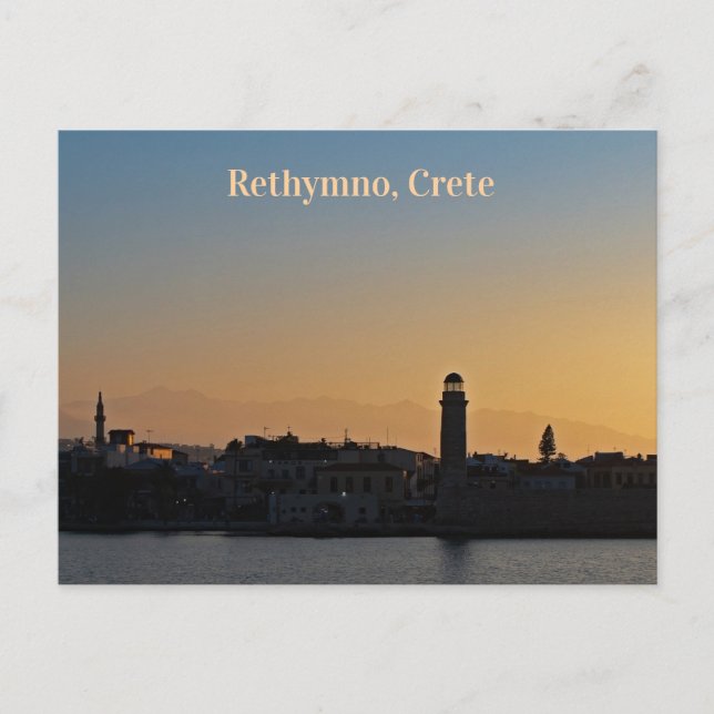 Carte postale Rethymno Crete Greece Sunset (Devant)
