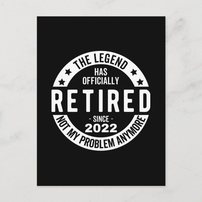 Carte Postale Retired 2022 (Devant)