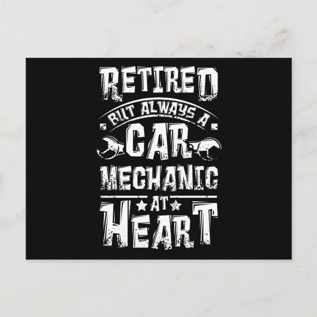 Carte Postale Retired Car Mechanic (Devant)