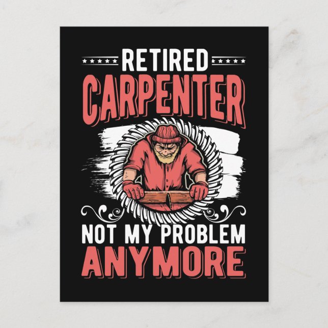 Carte Postale Retired Carpenter Dad Craftsman Husband (Devant)
