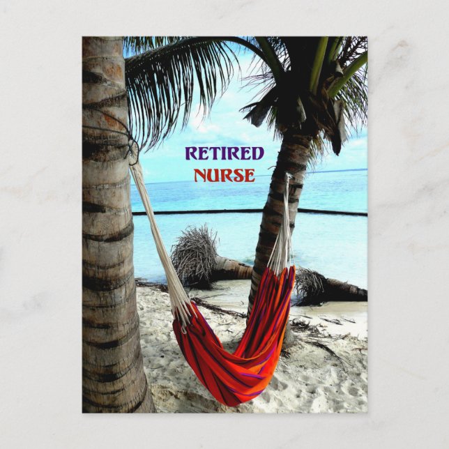 Carte Postale Retired Nurse - Hammock at the Beach (Devant)