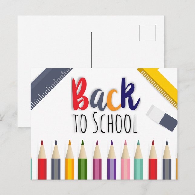 Carte Postale Retour à l'école  (Devant / Derrière)
