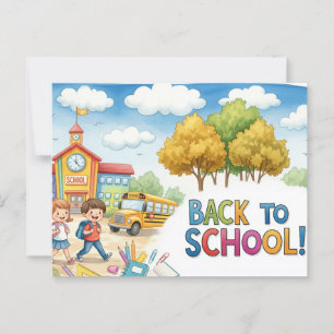 Carte Postale Retour à l'école amis