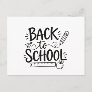 Carte Postale Retour à l'école Fournitures scolaires minimales R