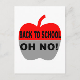 Carte Postale Retour à l'école Oh non