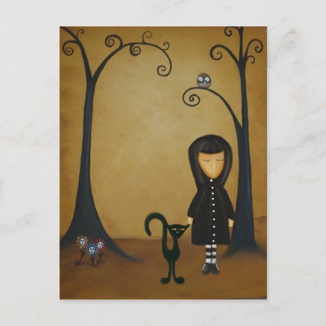 Carte Postale Retour en noir (Devant)