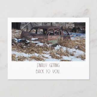 Carte Postale Retour vers vous - Rusty Car Photo