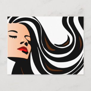 Carte Postale Retourne mes cheveux.