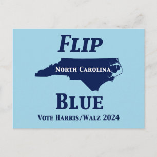Carte Postale Retourner le bleu de Caroline du Nord en 2024