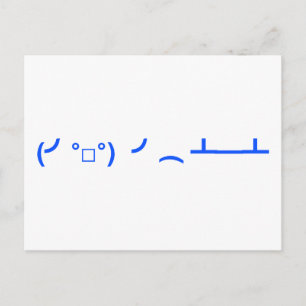 Carte Postale Retourner les tables Mème Emoticon