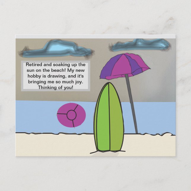 Carte Postale Retraite (Devant)