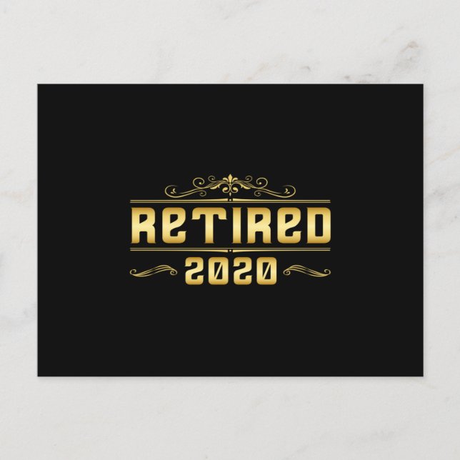 Carte Postale Retraite 2020 Retraité Retraite Papi Cadeau Drôle (Devant)