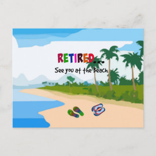 Carte Postale Retraité...A la plage