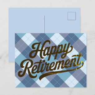 Carte Postale Retraite Bleue Joyeuse 