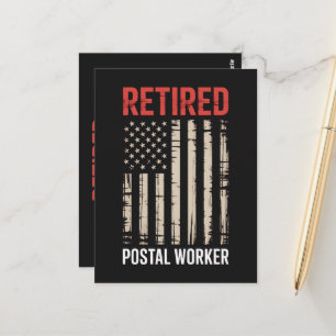 Carte Postale Retraite de travailleur postal à la retraite