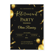 Retraite Élégante Noire Et Or