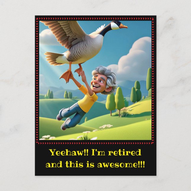 CARTE POSTALE " RETRAITÉ ET HEUREUX " (Devant)