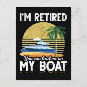 Carte Postale Retraite Funny Boat Retraite