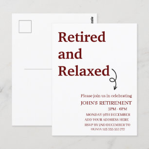 Carte Postale Retraite moderne et détente Retraite drôle sur mes