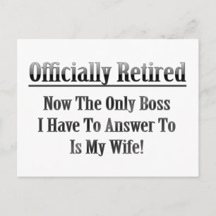 Carte Postale Retraité officiellement