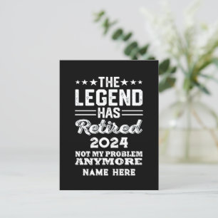 Carte Postale Retraite personnalisée La légende a pris sa retrai