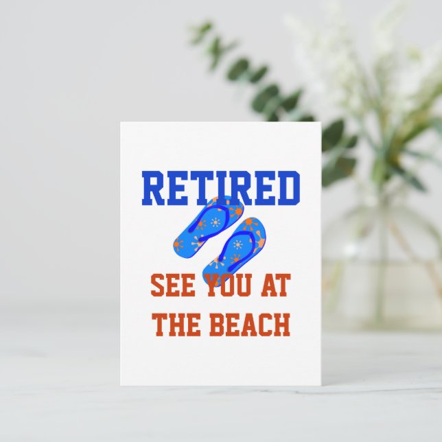 Carte Postale Retraité - Voir à la plage (Debout devant)