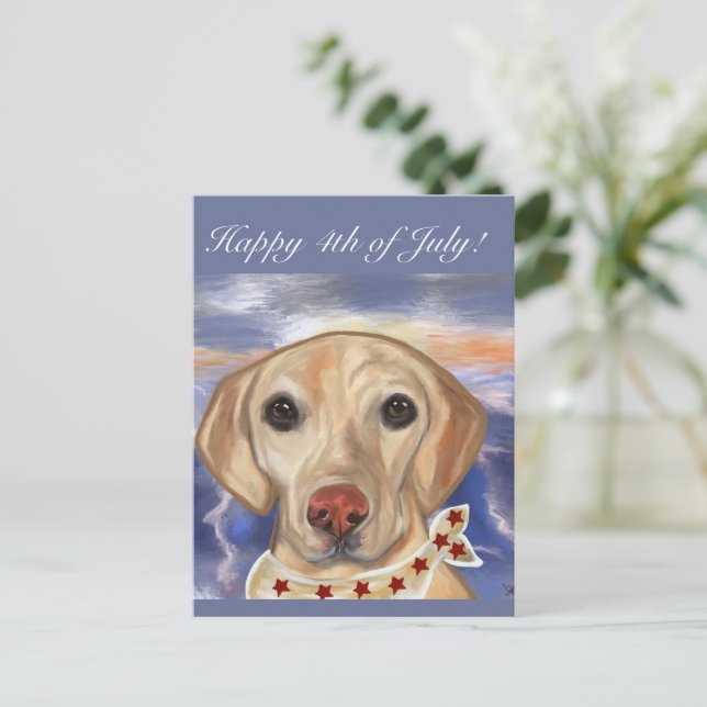 Carte Postale Retriever du Labrador    (Debout devant)