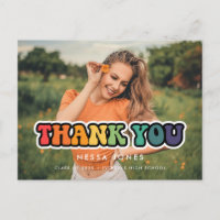 Retro 60s hippie plaisir graduation Merci photo